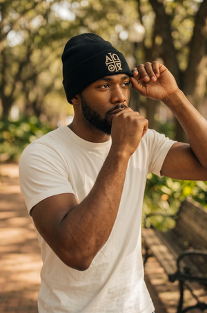 Alpha Omega Missal Monogram Embroidered Knit Beanie