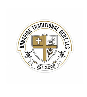 Bonafide Traditional Gent, LLC Logo Sticker