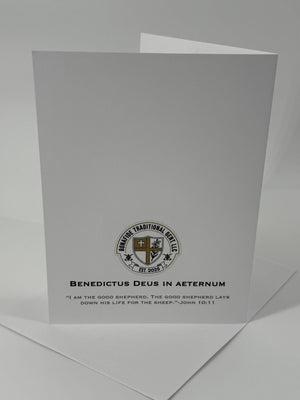 Priest Ordination Hand-Embellished Catholic Eucharistic Greeting Card