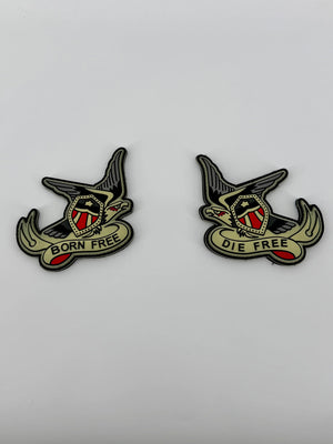 Born Free Die Free Eagle Shield Tactical 3D PVC Patriotic Morale Patch Set