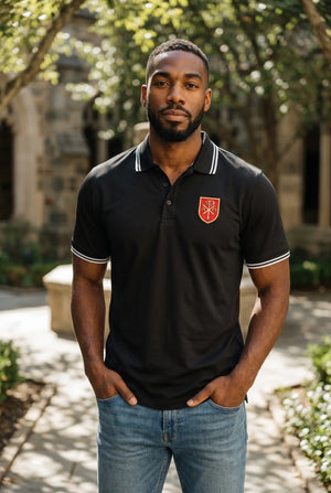 Chi Rho Symbol Christian Embroidered Polo