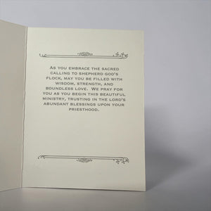 Priest Ordination Hand-Embellished Catholic Eucharistic Greeting Card