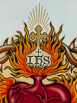 Sacred Heart of Jesus Professionally Framed Artist Signed Original Print