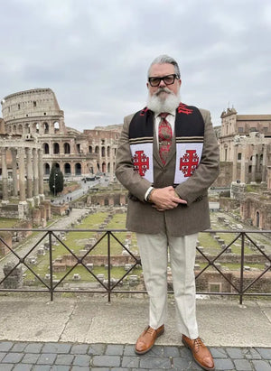 Deus Vult Knights Templar Crusader Jerusalem Cross Catholic Scarf