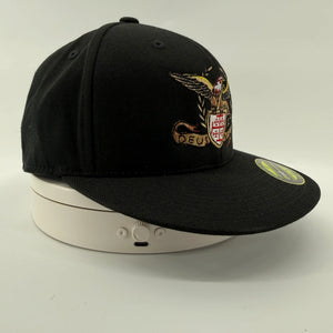 Deus Vult Roman Eagle Black Hat Yupoong 210 Flexfit Hat