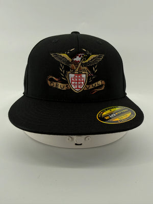 Deus Vult Roman Eagle Black Hat Yupoong 210 Flexfit Hat