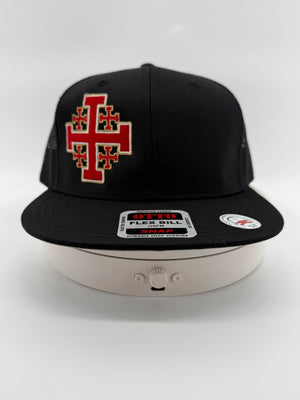 Jerusalem Cross Glow in the Dark Embroidered Trucker Hat – Crusader's Cross Snapback