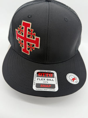 Jerusalem Cross Glow in the Dark Embroidered Trucker Hat – Crusader's Cross Snapback