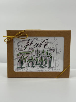 Have Faith Boxed Set of 12 Blank Christian Cards in Liturgical Colors