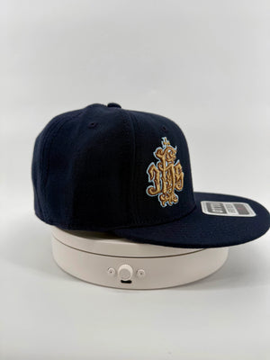 IHS Hat Navy Blue Embroidered 3D Puff