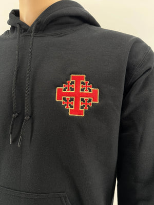 Jerusalem Cross Embroidered Hoodie