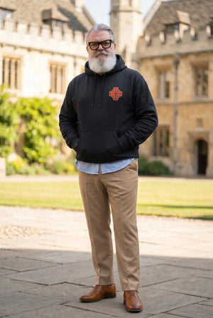 Jerusalem Cross Embroidered Hoodie