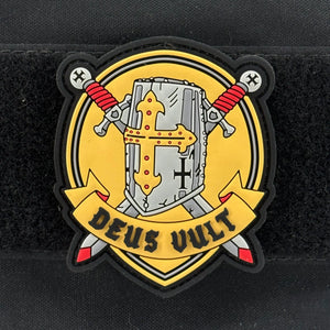 Knights Templar Deus Vult Crusader PVC Morale Patch