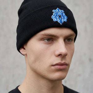 Auspice Maria Marian Embroidered Knit Beanie