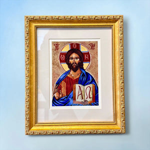 Christ Pantocrator Professionally Framed Artist Signed Limited Edition Original Print