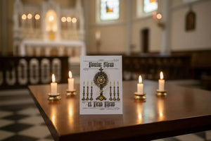 Monstrance Hand Embellished Catholic Greeting Card Gold Accents, Signed Art Card