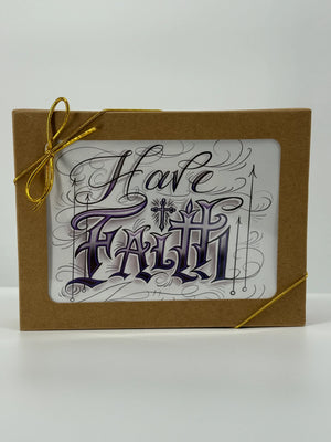 Have Faith Boxed Set of 12 Blank Christian Cards in Liturgical Colors