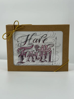 Have Faith Boxed Set of 12 Blank Christian Cards in Liturgical Colors