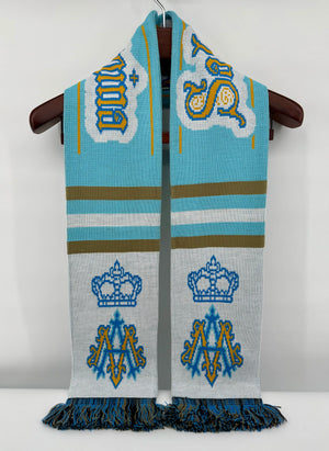 Salve Regina Hail Holy Queen Marian Devotion Catholic Scarf