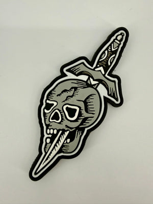 Skull with Dagger 3D PVC Morale Patch