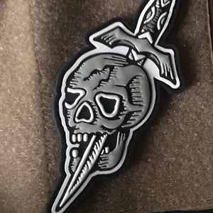 Skull with Dagger 3D PVC Morale Patch
