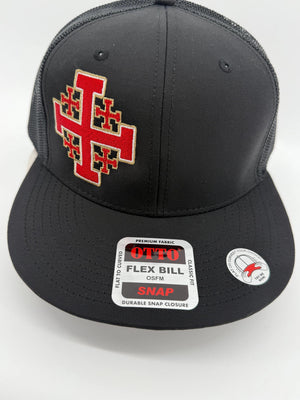 Jerusalem Cross Glow in the Dark Embroidered Trucker Hat – Crusader's Cross Snapback