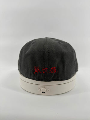 Fleury Cross 3D Puff Embroidered Charcoal Fitted Hat