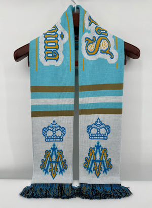 Salve Regina Hail Holy Queen Marian Devotion Catholic Scarf
