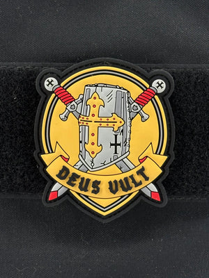 Knights Templar Deus Vult Crusader PVC Morale Patch
