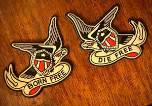 Born Free Die Free Eagle Shield Tactical 3D PVC Patriotic Morale Patch Set