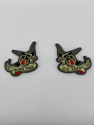 Born Free Die Free Eagle Shield Tactical 3D PVC Patriotic Morale Patch Set