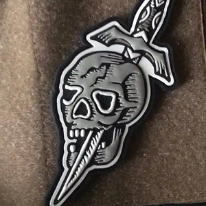 Skull with Dagger 3D PVC Morale Patch
