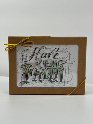 Have Faith Boxed Set of 12 Blank Christian Cards in Liturgical Colors