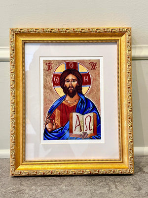 Christ Pantocrator Professionally Framed Artist Signed Limited Edition Original Print