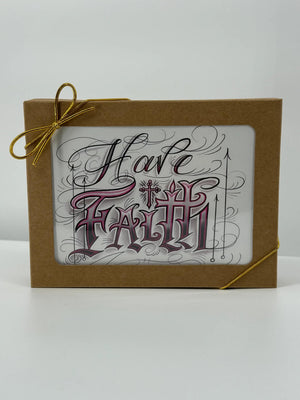 Have Faith Boxed Set of 12 Blank Christian Cards in Liturgical Colors