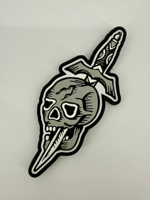 Skull with Dagger 3D PVC Morale Patch