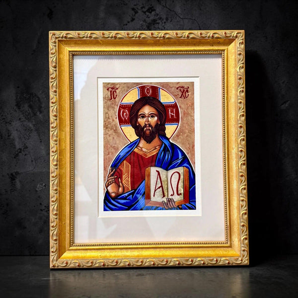 Christ Pantocrator Professionally Framed Artist Signed Limited Edition Original Print