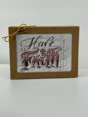 Have Faith Boxed Set of 12 Blank Christian Cards in Liturgical Colors