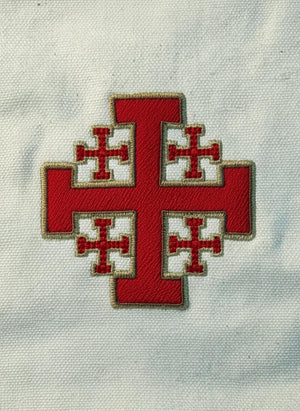 Catholic Cross Canvas Messenger Bag | Faith-Inspired Crossbody Bag