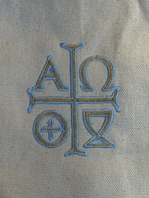 Catholic Cross Canvas Messenger Bag | Faith-Inspired Crossbody Bag