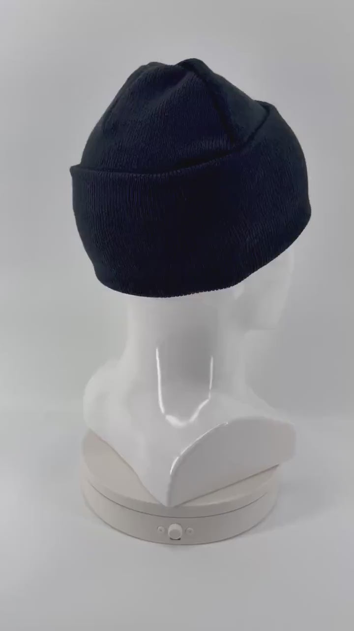 Fleury Cross Embroidered Knit Beanie