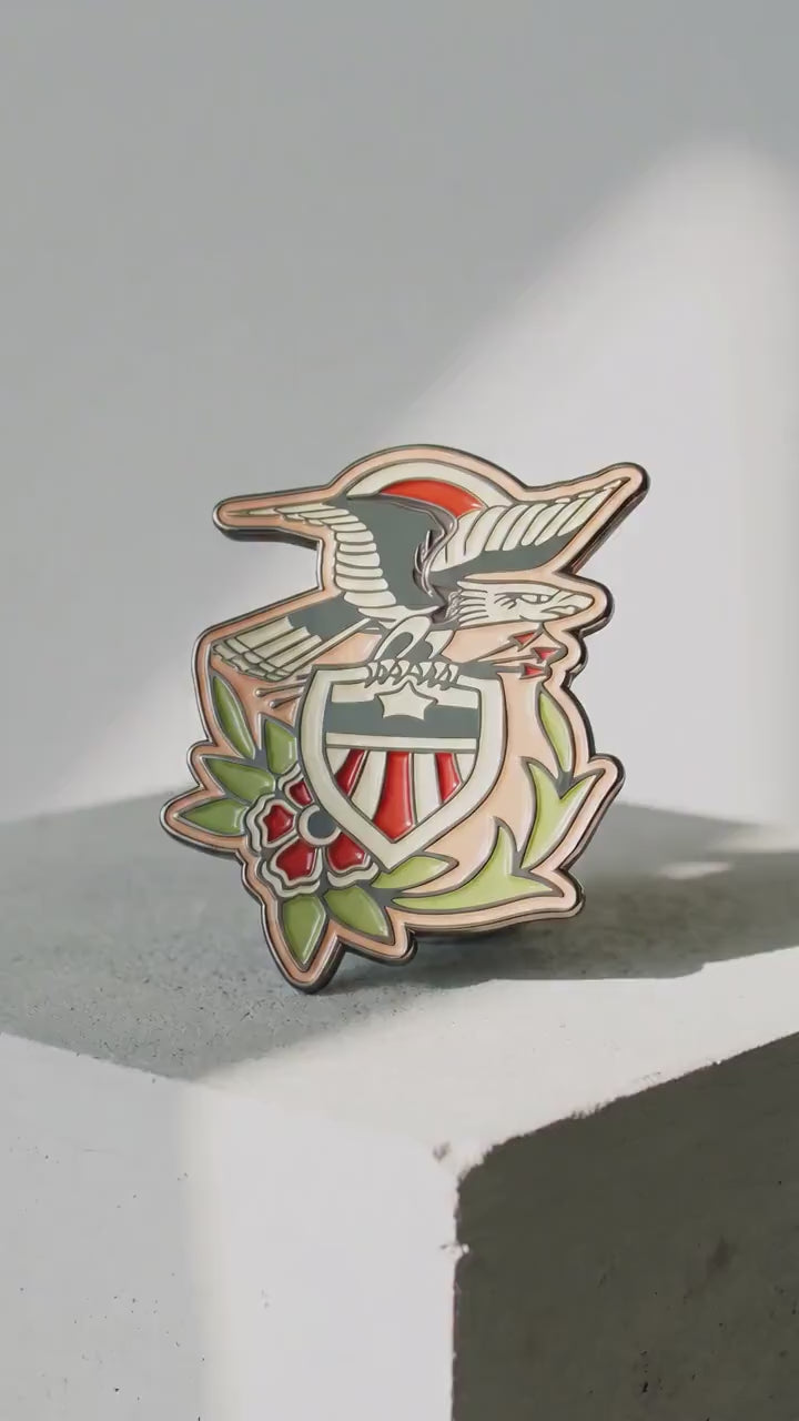 American Eagle Shield Pin