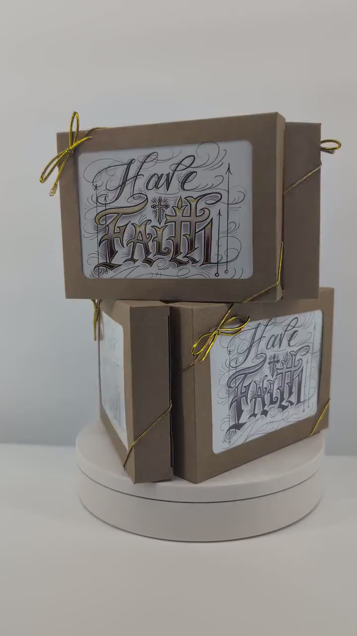 Have Faith Boxed Set of 12 Blank Christian Cards in Liturgical Colors